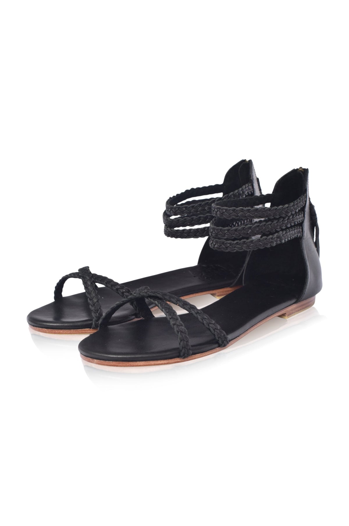 Calypso Braided Leather Sandals-4
