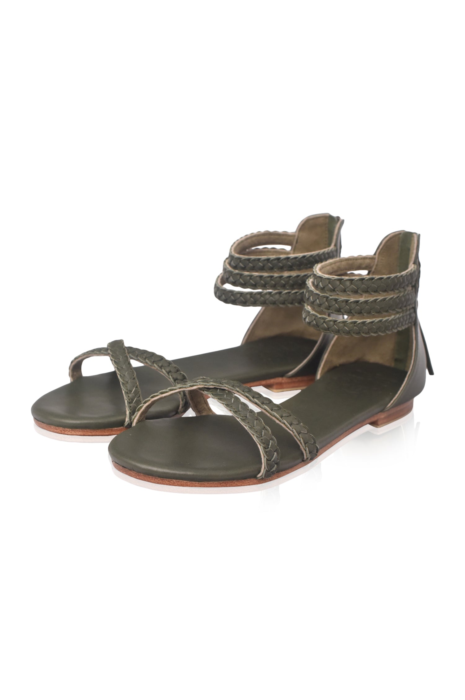 Calypso Braided Leather Sandals-1