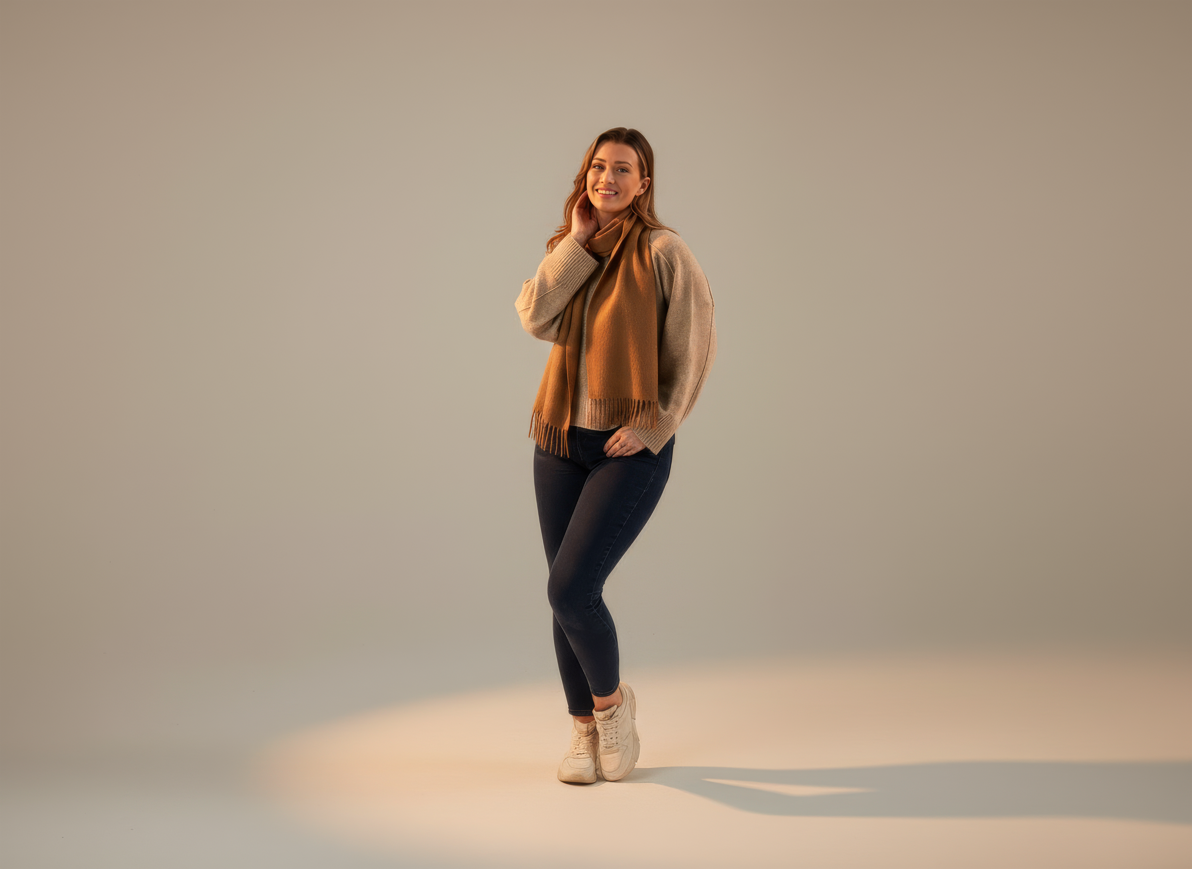 Camel Cashmere Scarf-1