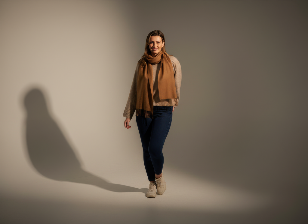 Camel Cashmere Scarf-2