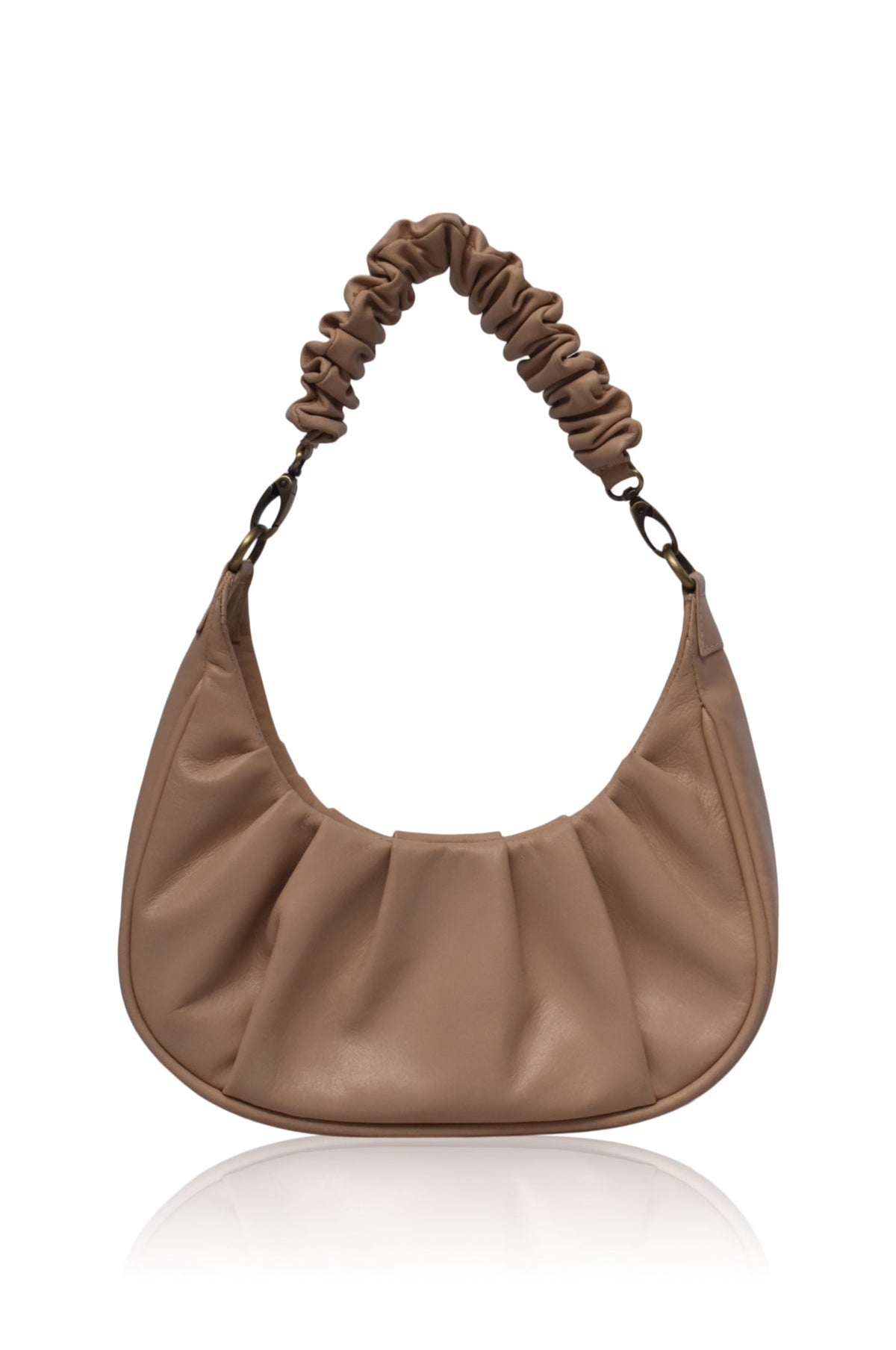 Camille Ruched Leather Bag-1