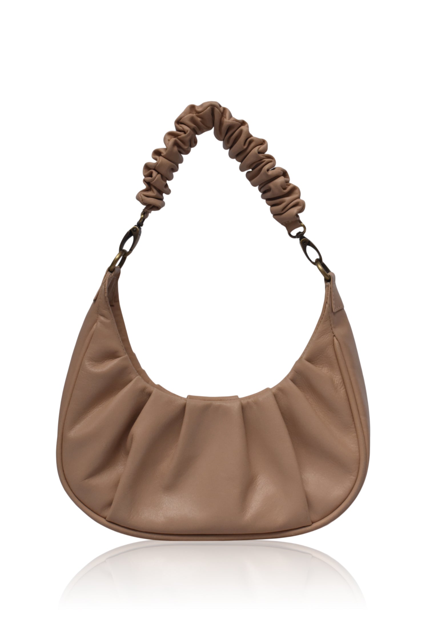 Camille Ruched Leather Bag-5