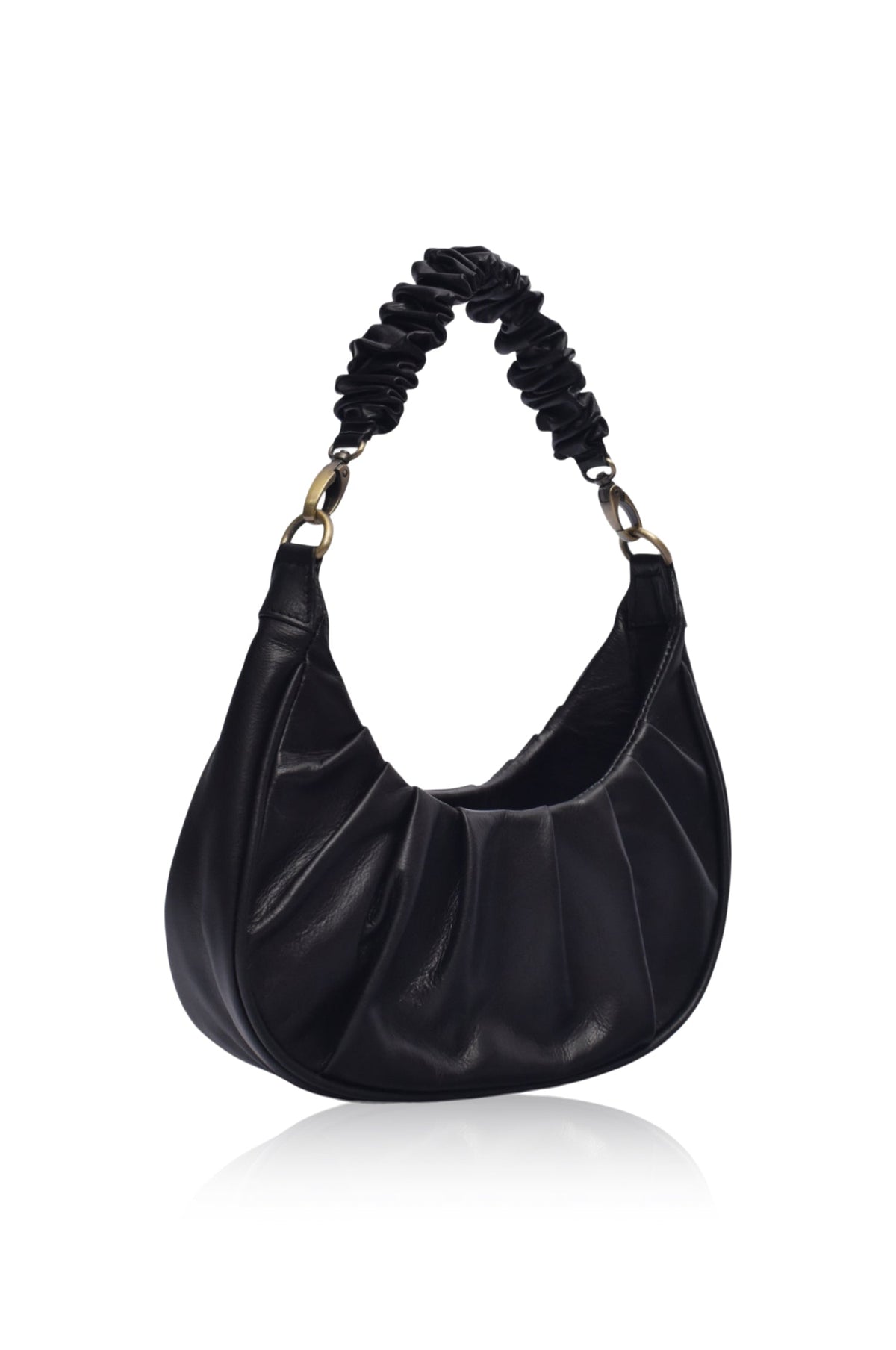 Camille Ruched Leather Bag-3