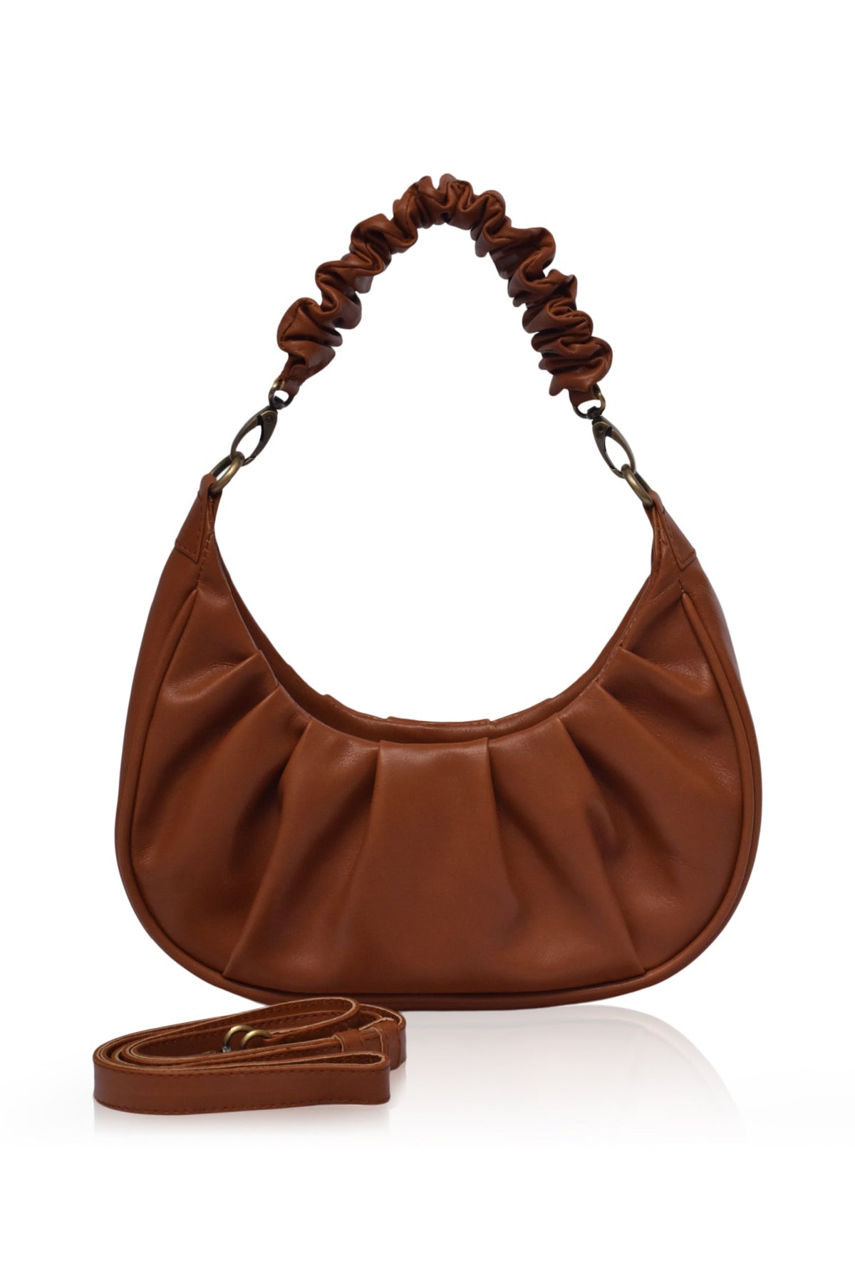 Camille Ruched Leather Bag-1