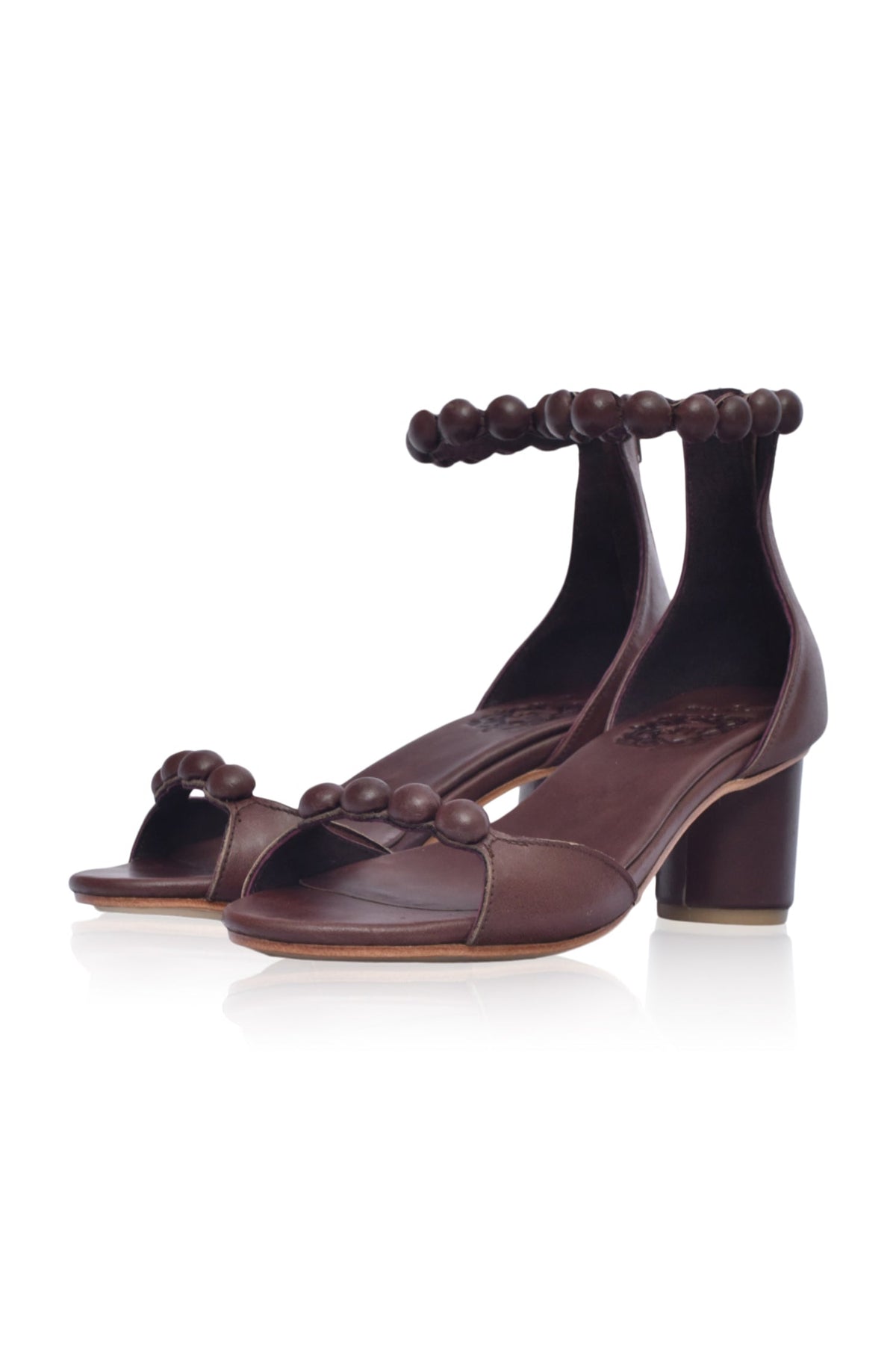 Candy Wooden Heel Leather Sandals-5
