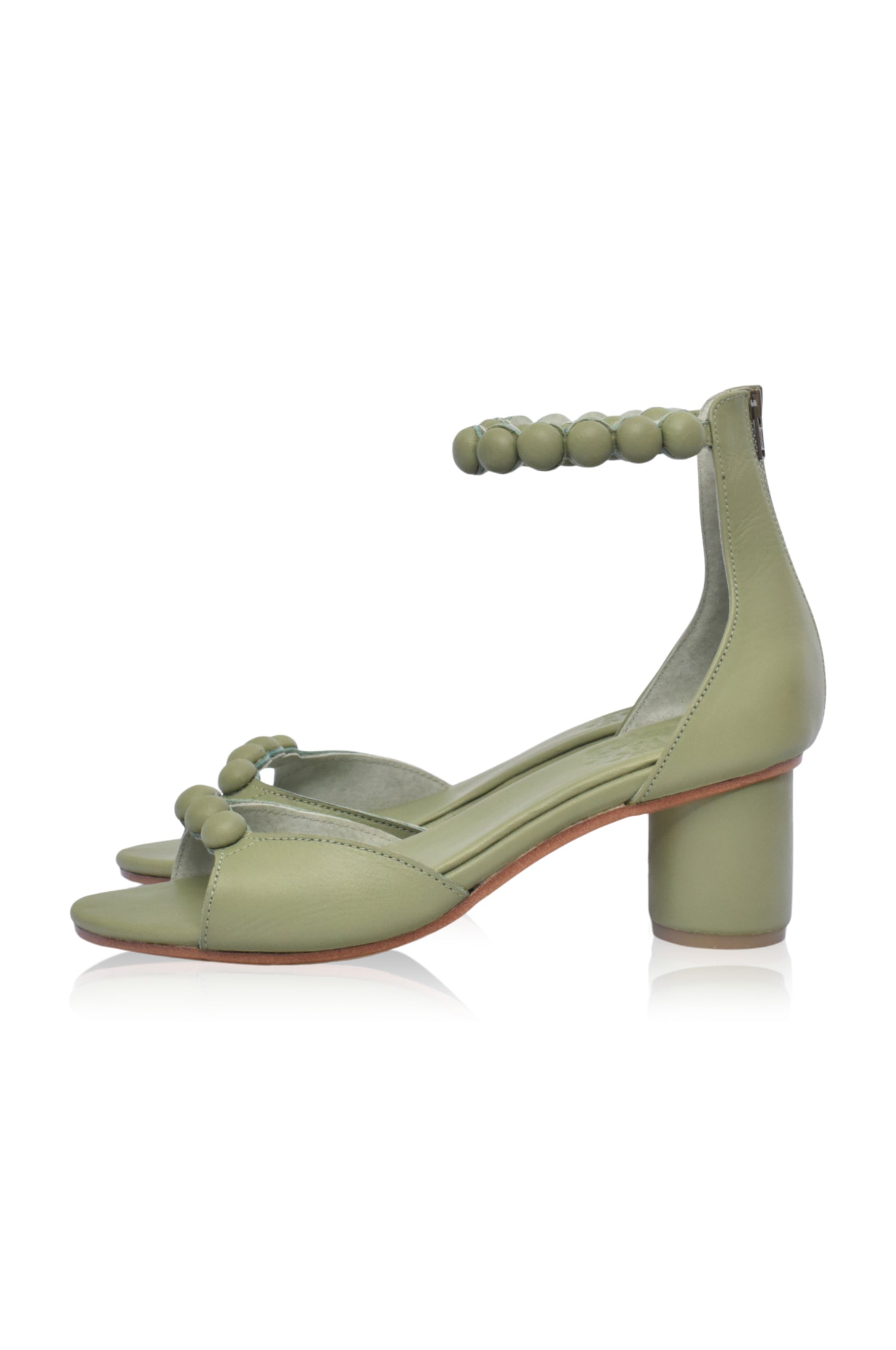 Candy Wooden Heel Leather Sandals-1