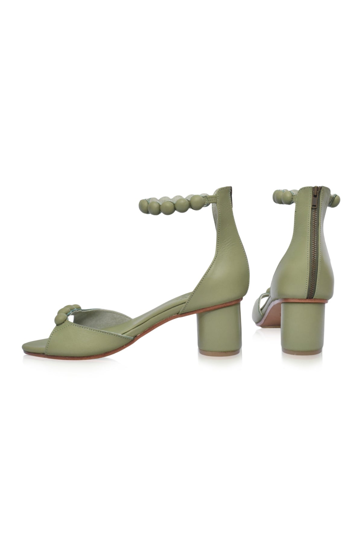 Candy Wooden Heel Leather Sandals-3
