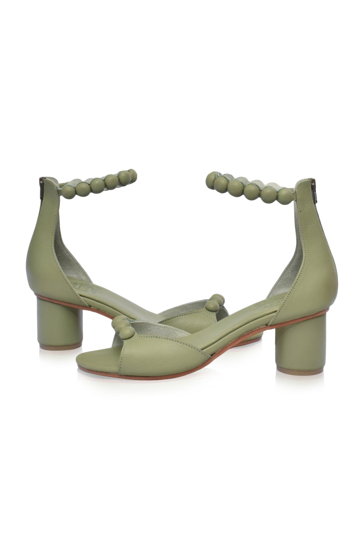 Candy Wooden Heel Leather Sandals-4