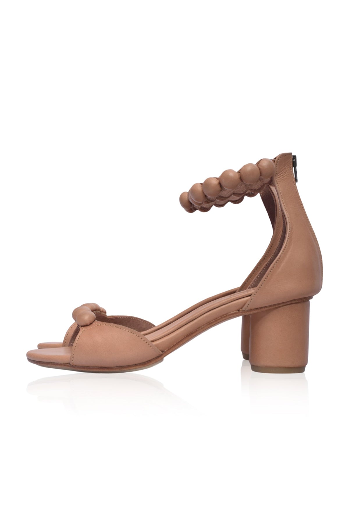 Candy Wooden Heel Leather Sandals-4