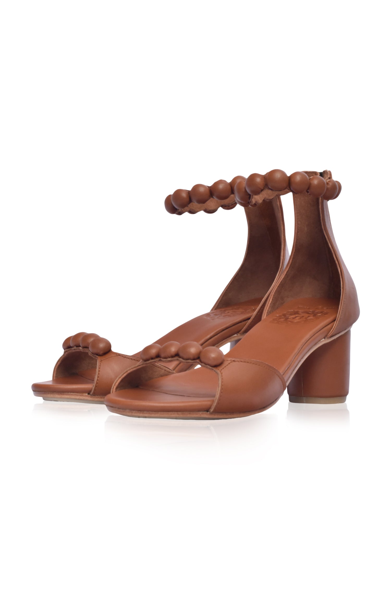 Candy Wooden Heel Leather Sandals-3