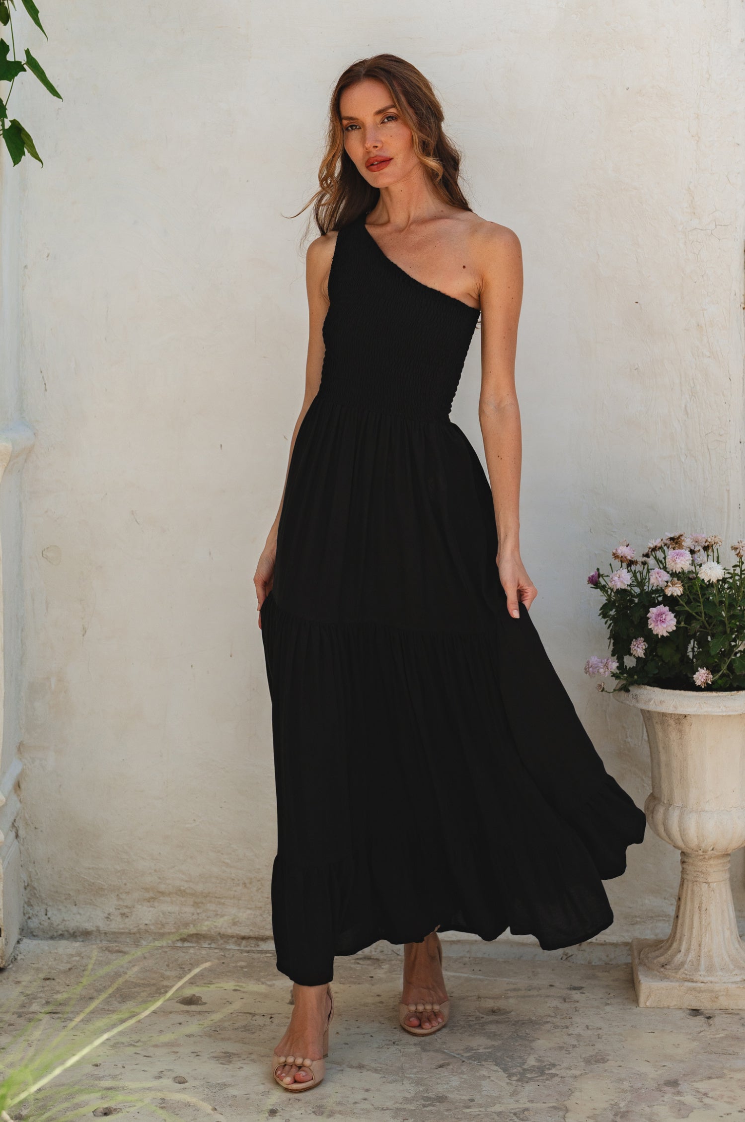 Cassandra One Shoulder Maxi Dress-7