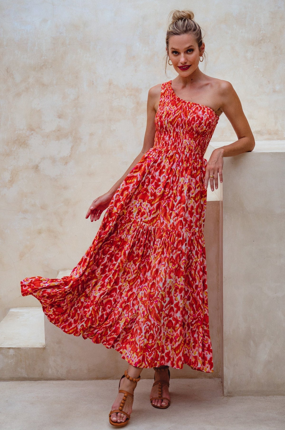 Cassandra One Shoulder Maxi Dress-6
