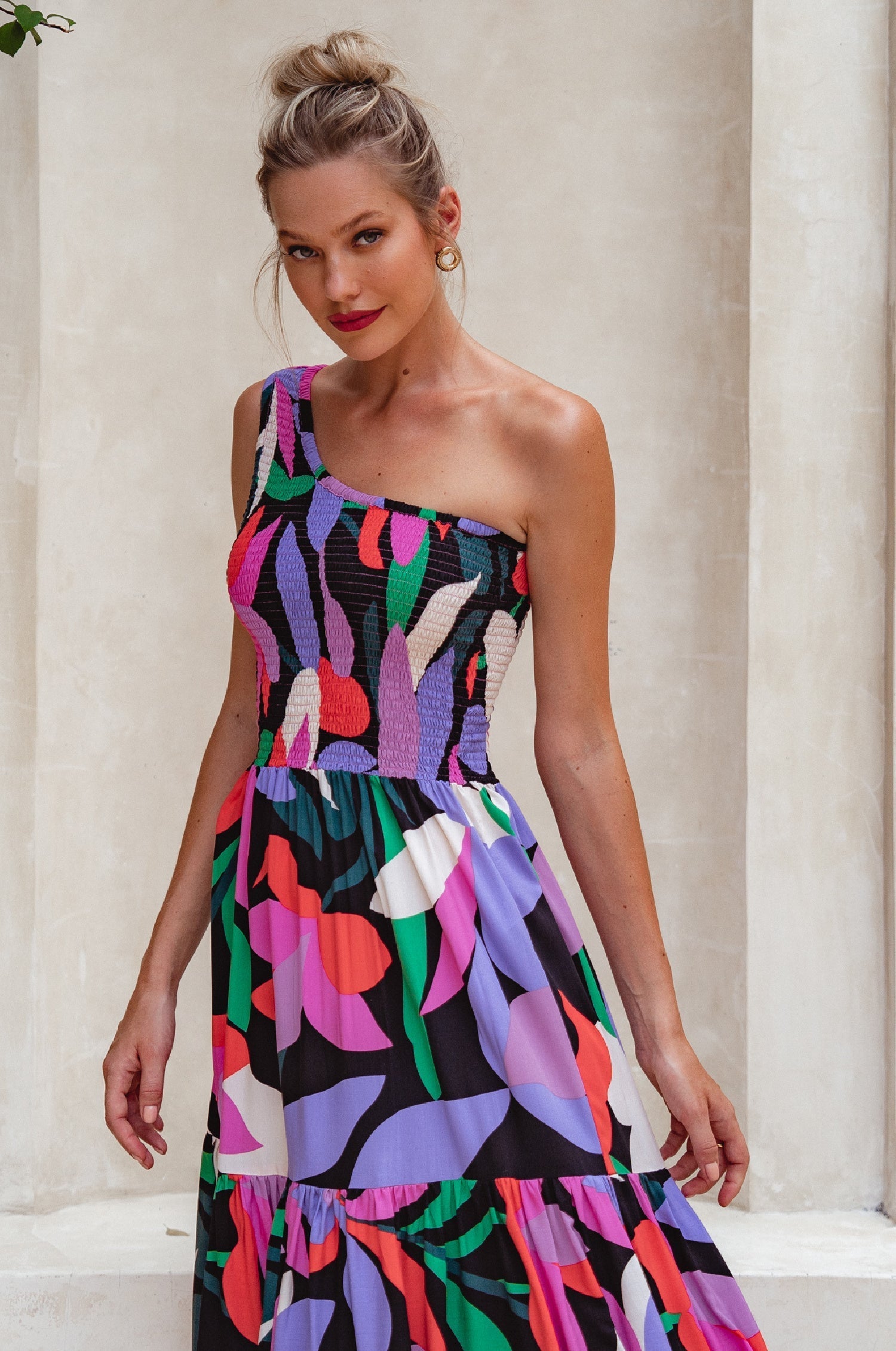 Cassandra One Shoulder Maxi Dress-1