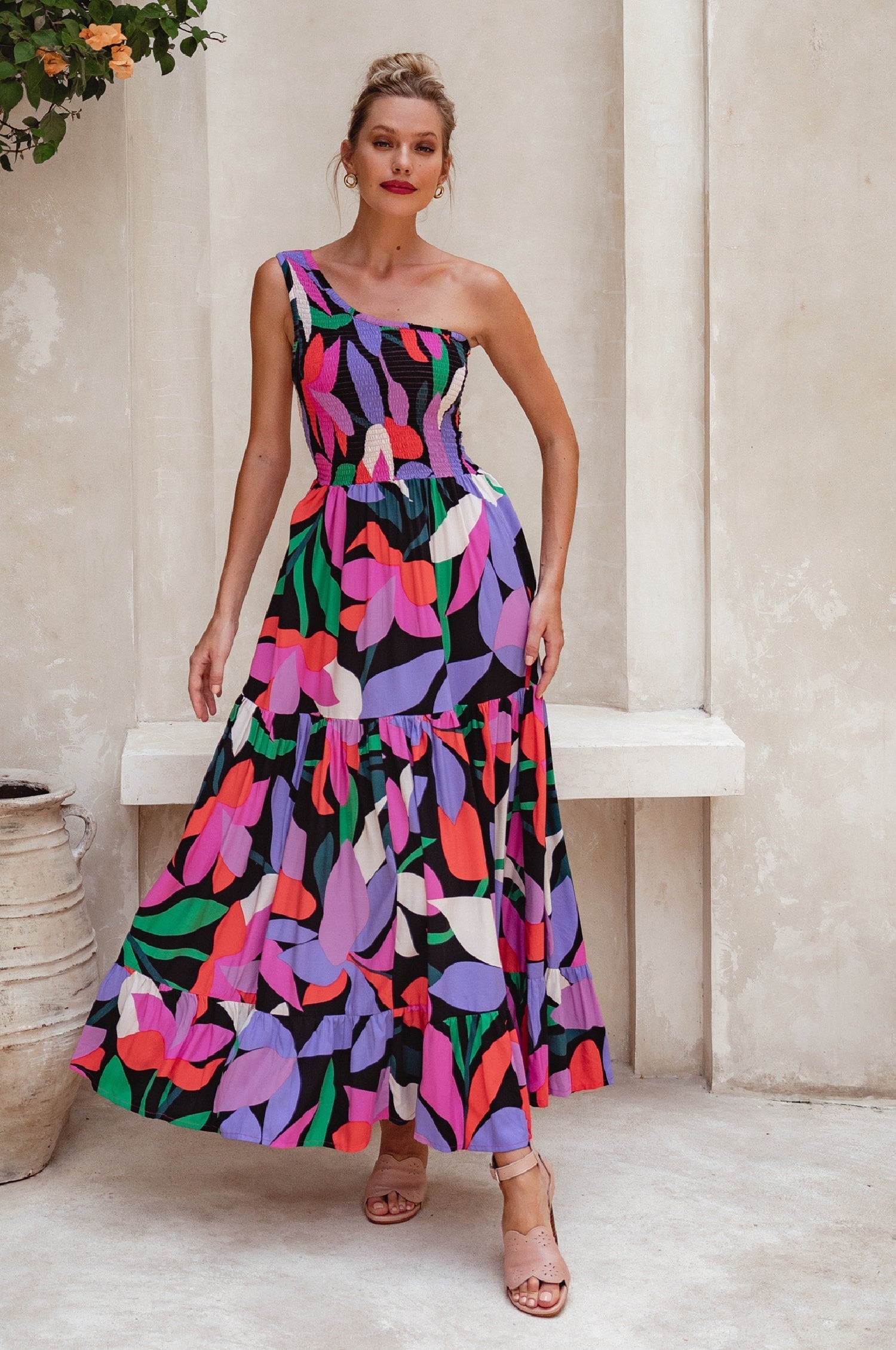 Cassandra One Shoulder Maxi Dress-8