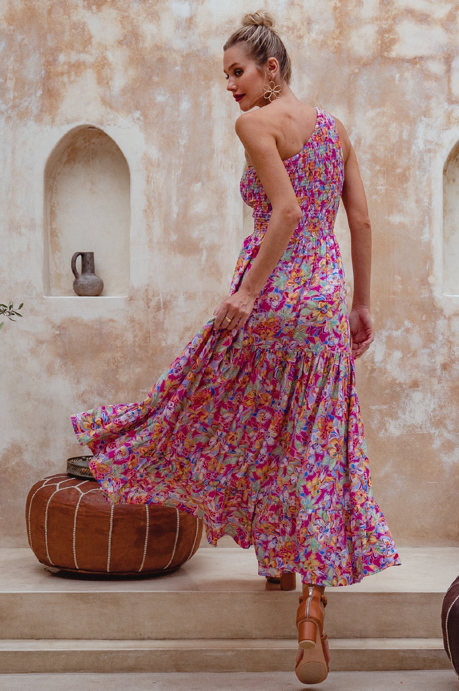 Cassandra One Shoulder Maxi Dress-4