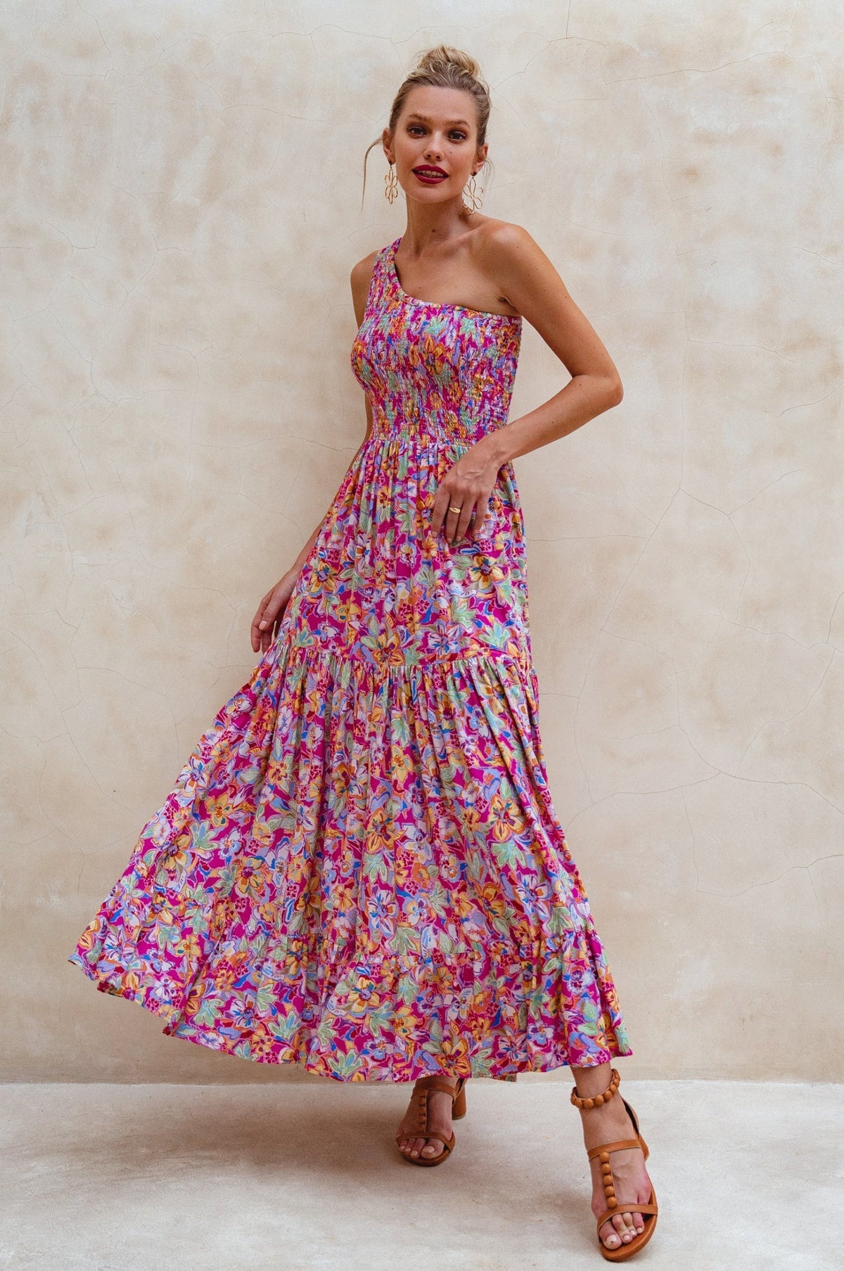 Cassandra One Shoulder Maxi Dress-9