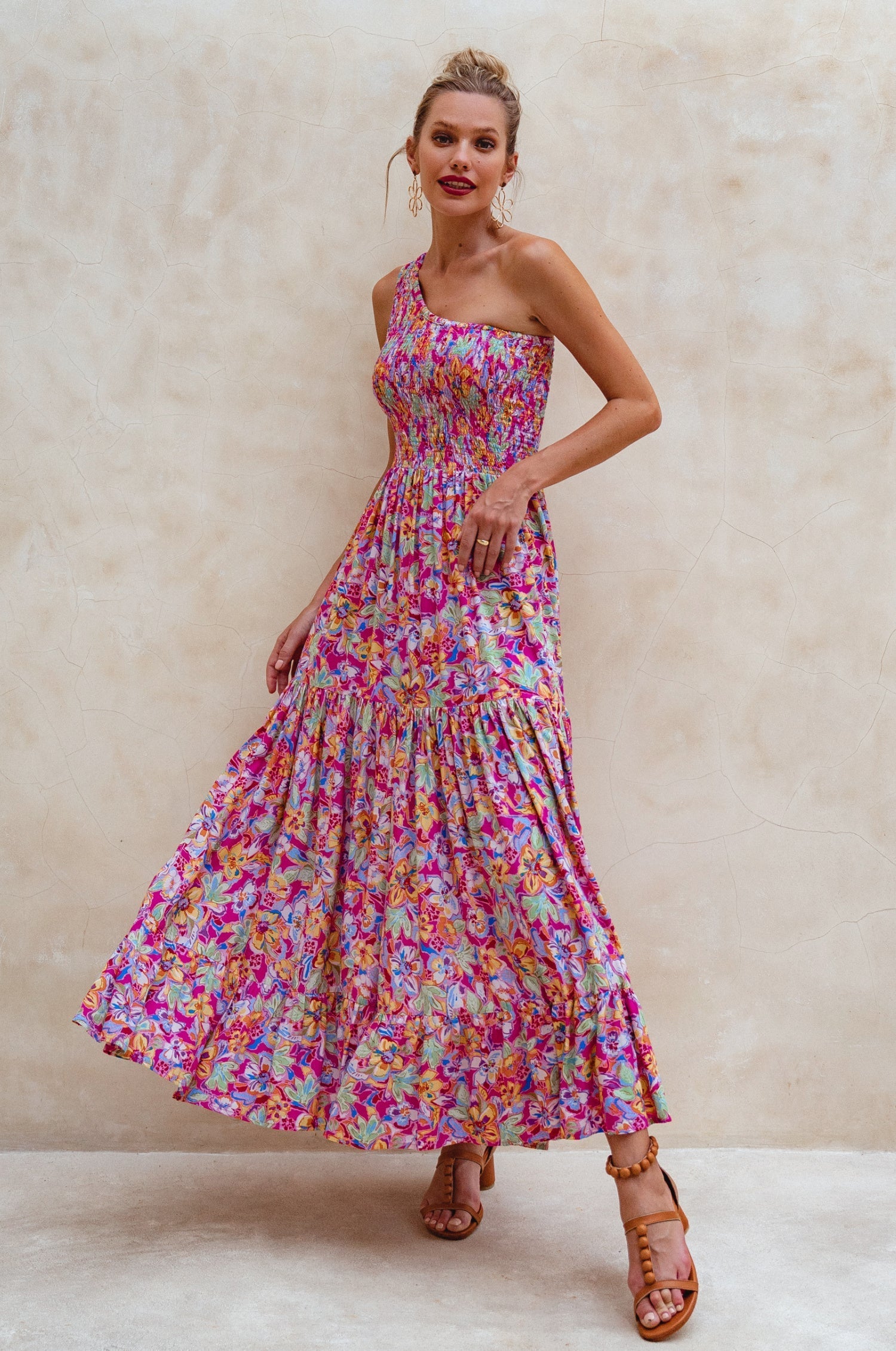 Cassandra One Shoulder Maxi Dress-6