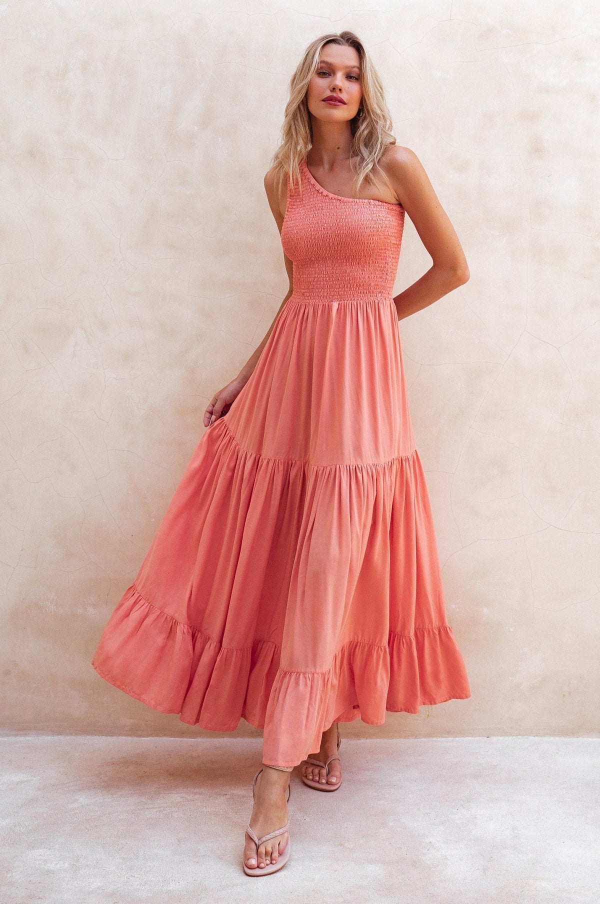 Cassandra One Shoulder Maxi Dress-5
