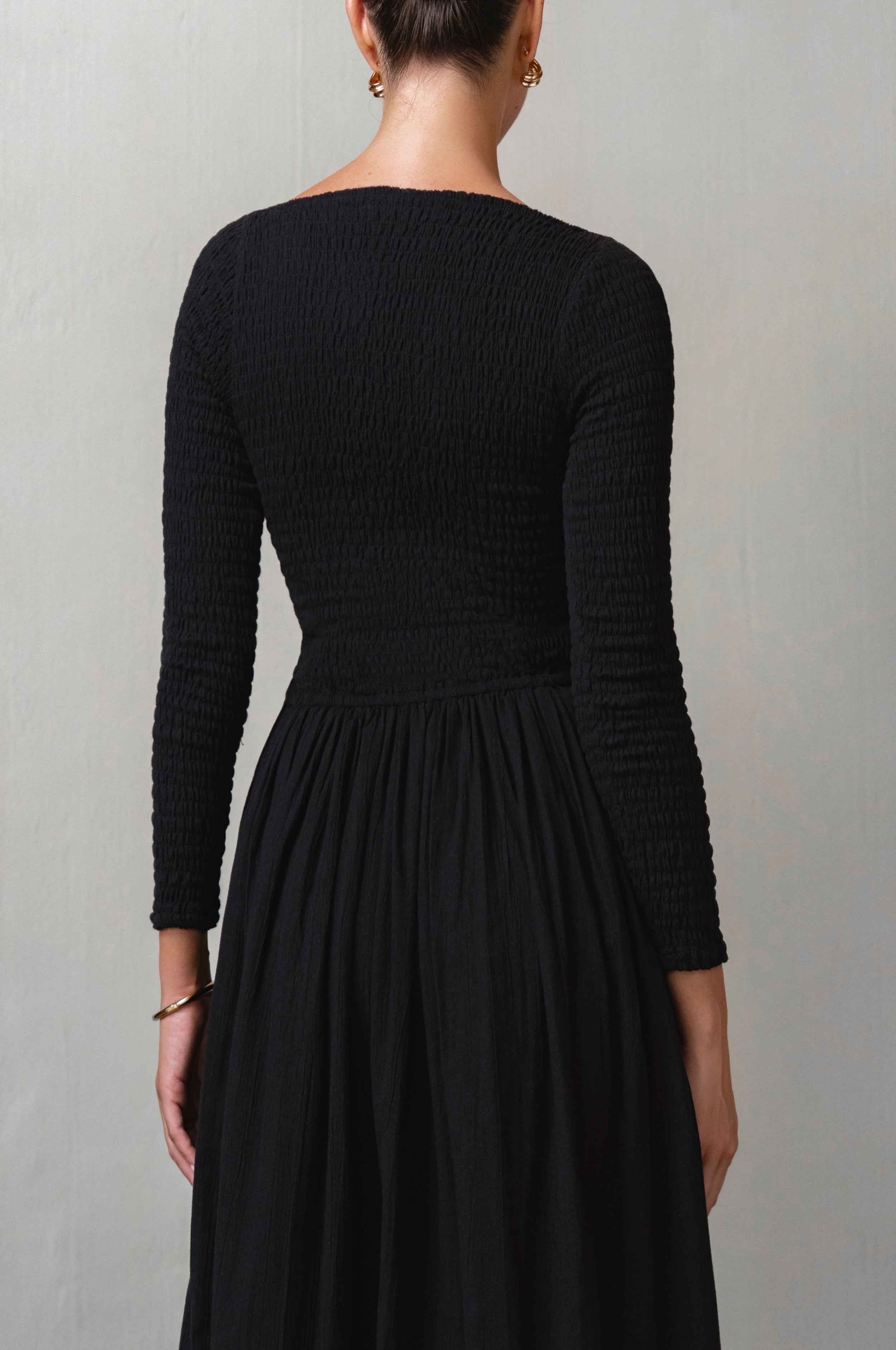 Chantilly Long Sleeve Smocked Dress-3