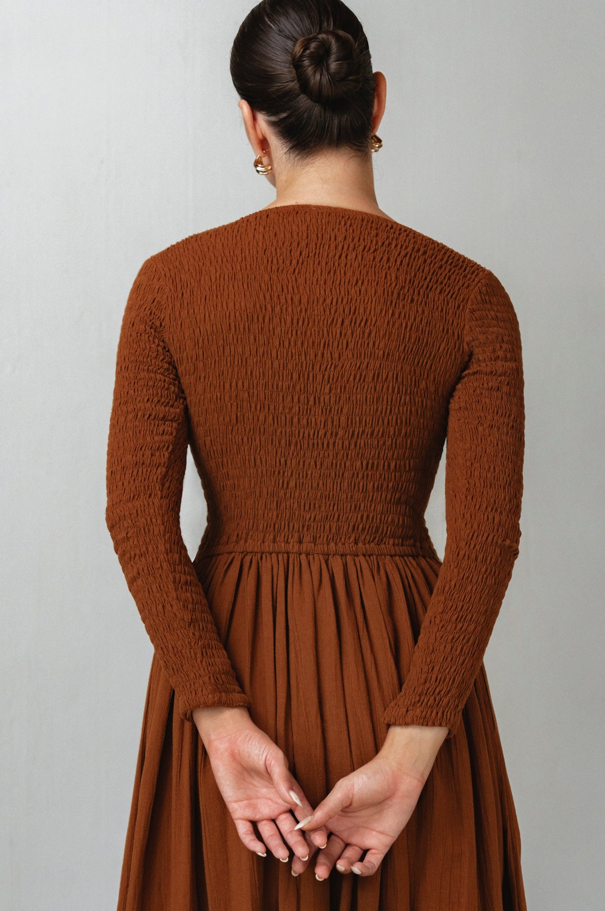 Chantilly Long Sleeve Smocked Dress-2