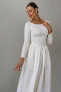 Chantilly Long Sleeve Smocked Dress-1