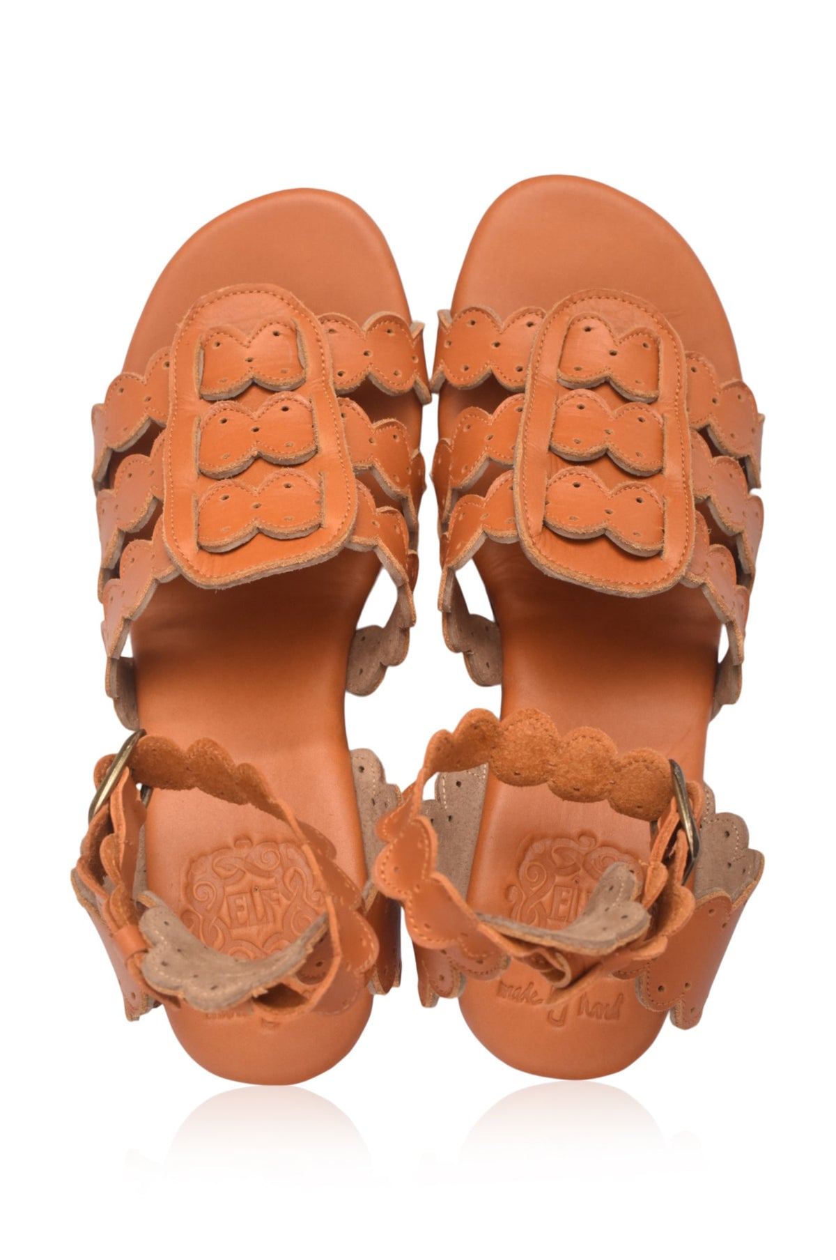 Charm Leather Wedge Sandals (Sz. 8.5)-2