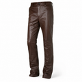 Men’s Stylish Brown Leather Pants-0