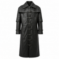 Men’s Steampunk Vampire Leather Duster Coat-0
