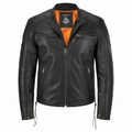Men’s Genuine Lambskin Leather Bomber Jacket-0