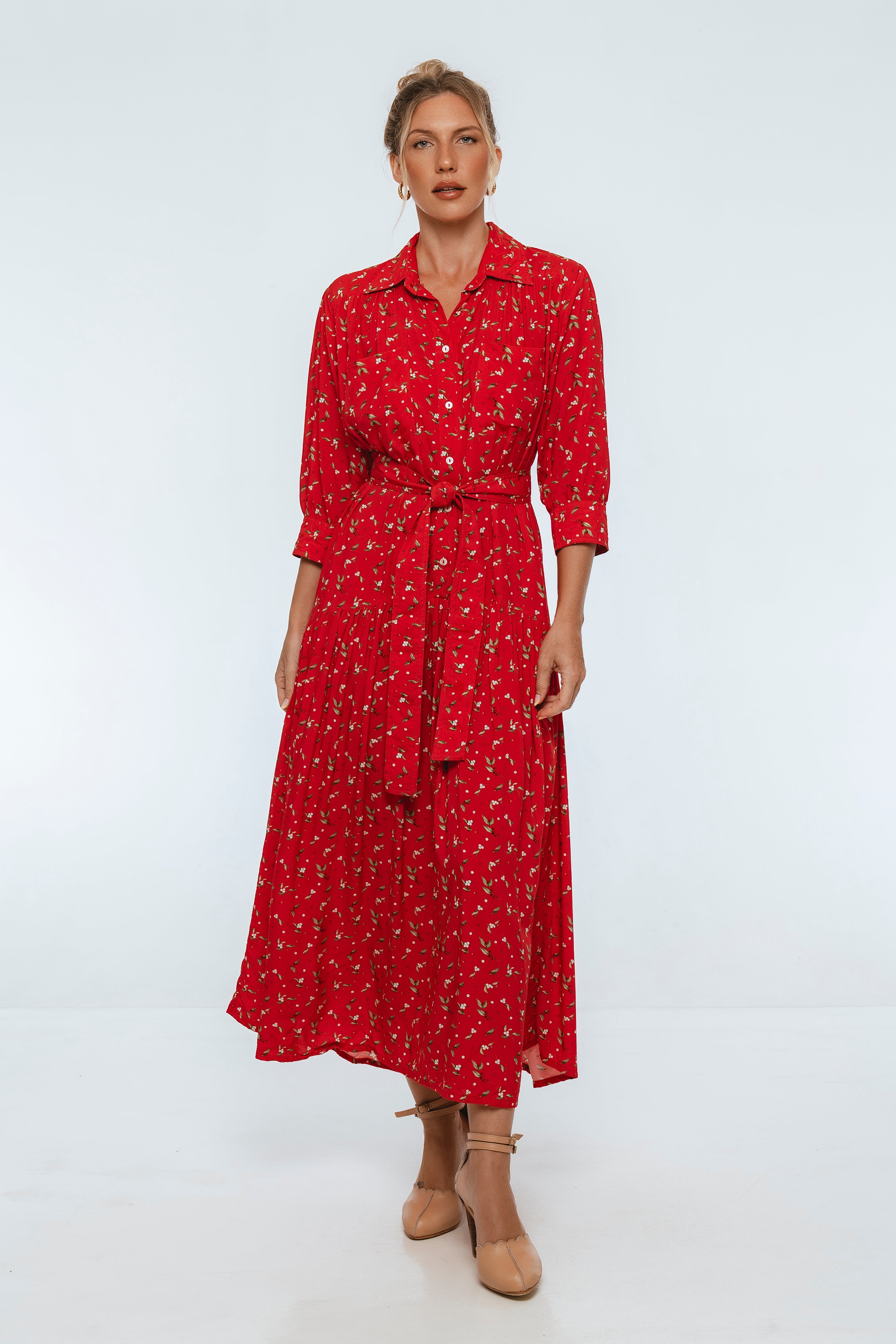 Colette Long Sleeve Shirt Dress-5