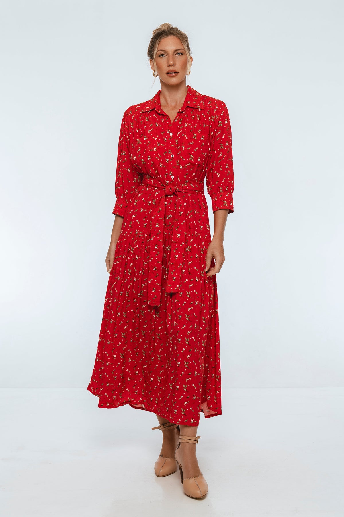 Colette Long Sleeve Shirt Dress-6