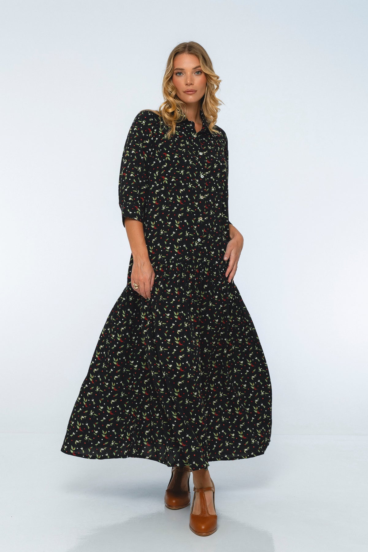 Colette Long Sleeve Shirt Dress-7