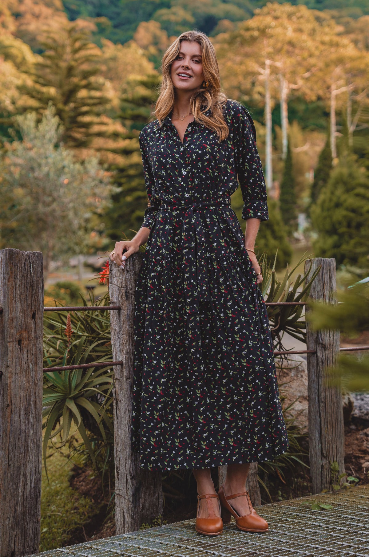 Colette Long Sleeve Shirt Dress-0