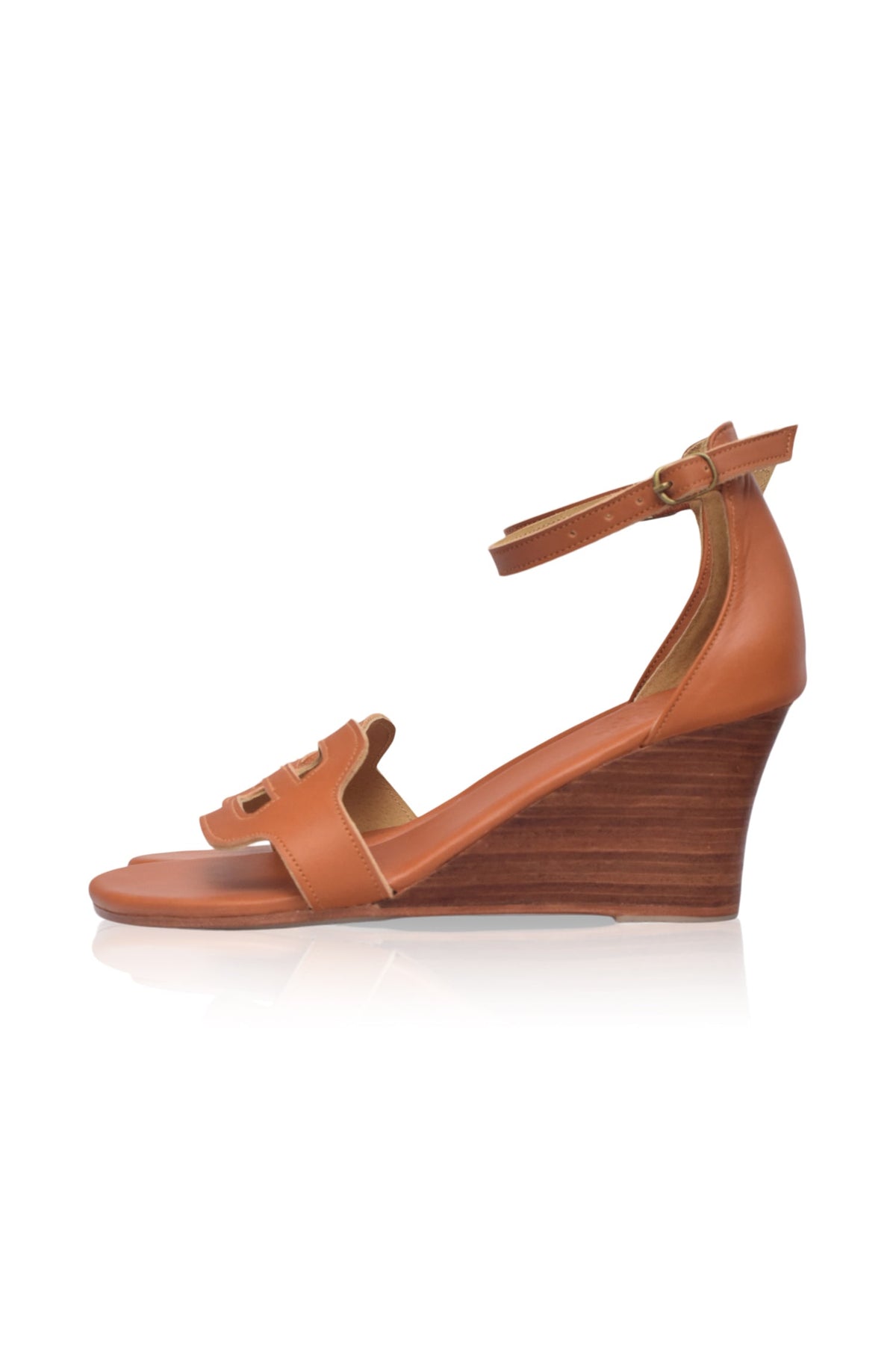 Como Wooden Wedge Sandals-6