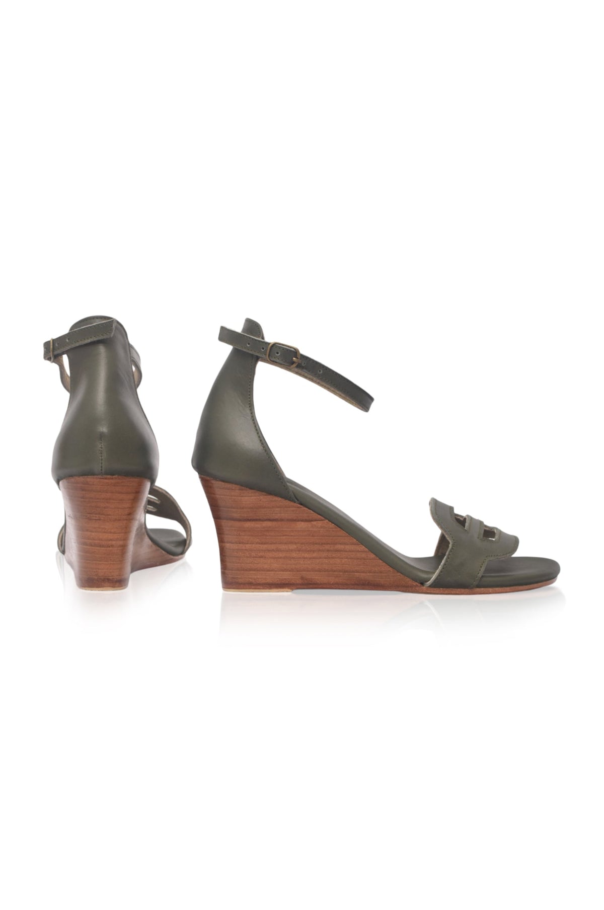 Como Wooden Wedge Sandals-3