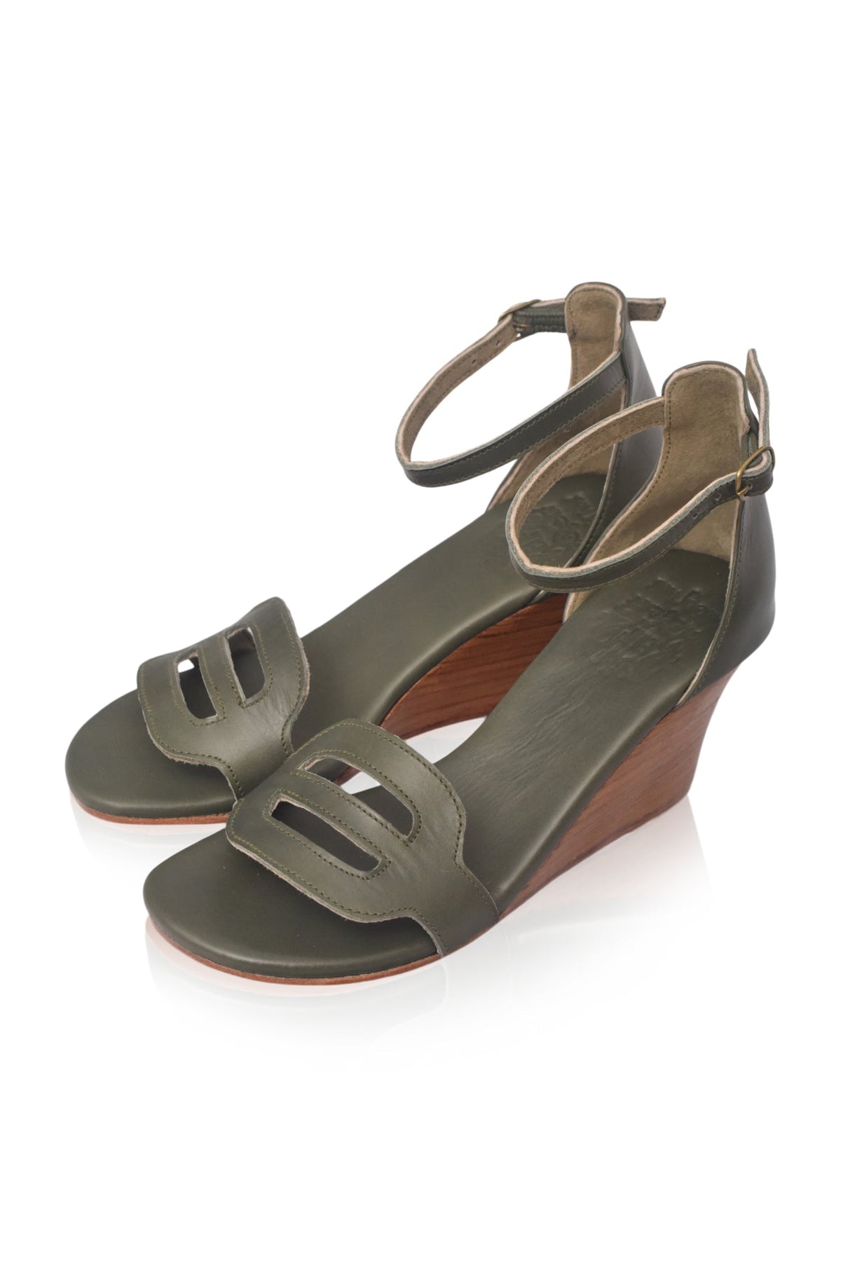 Como Wooden Wedge Sandals-2