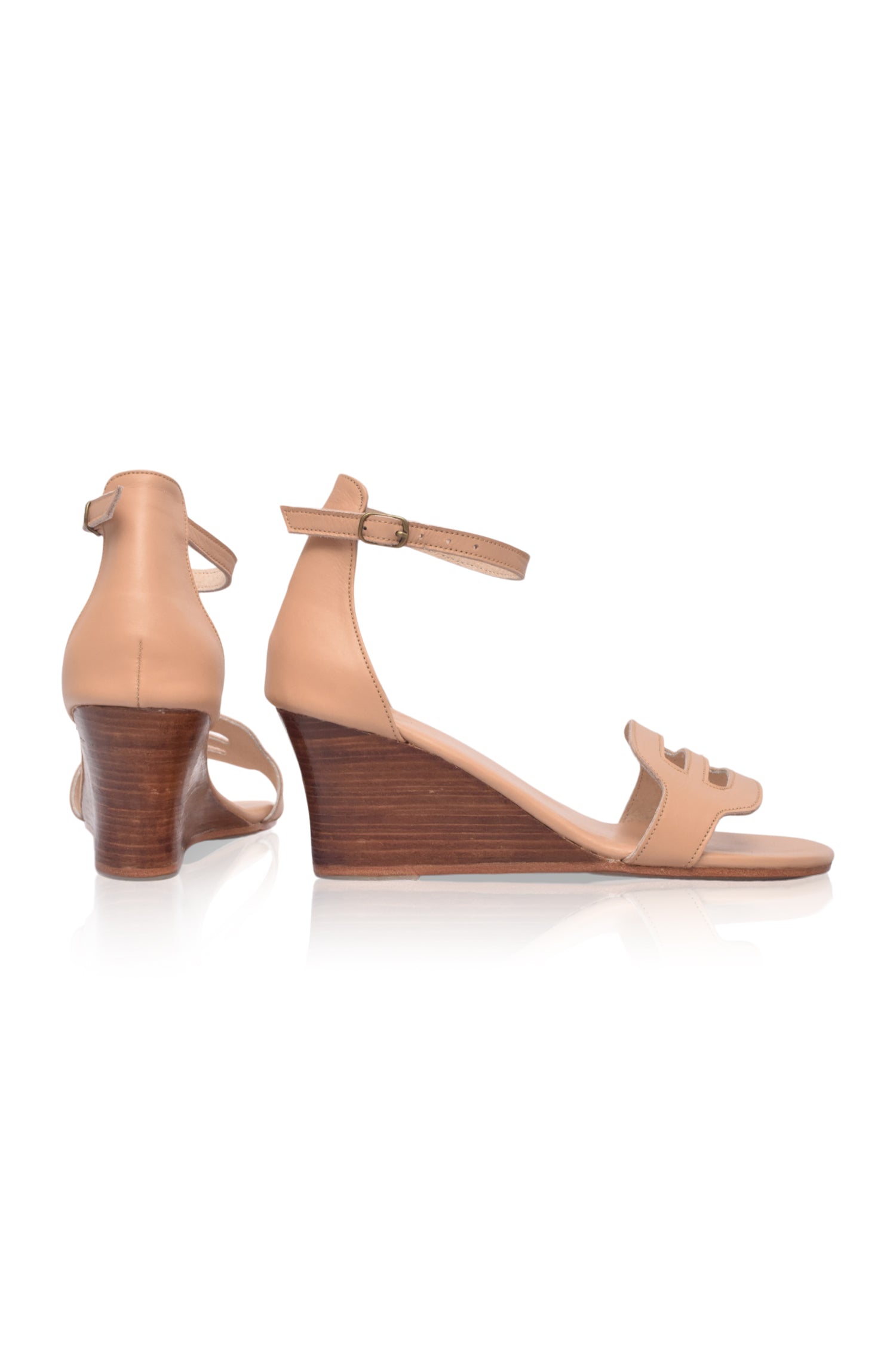 Como Leather Wedge Sandals (Sz. 5.5, 8.5 & 9.5)-3