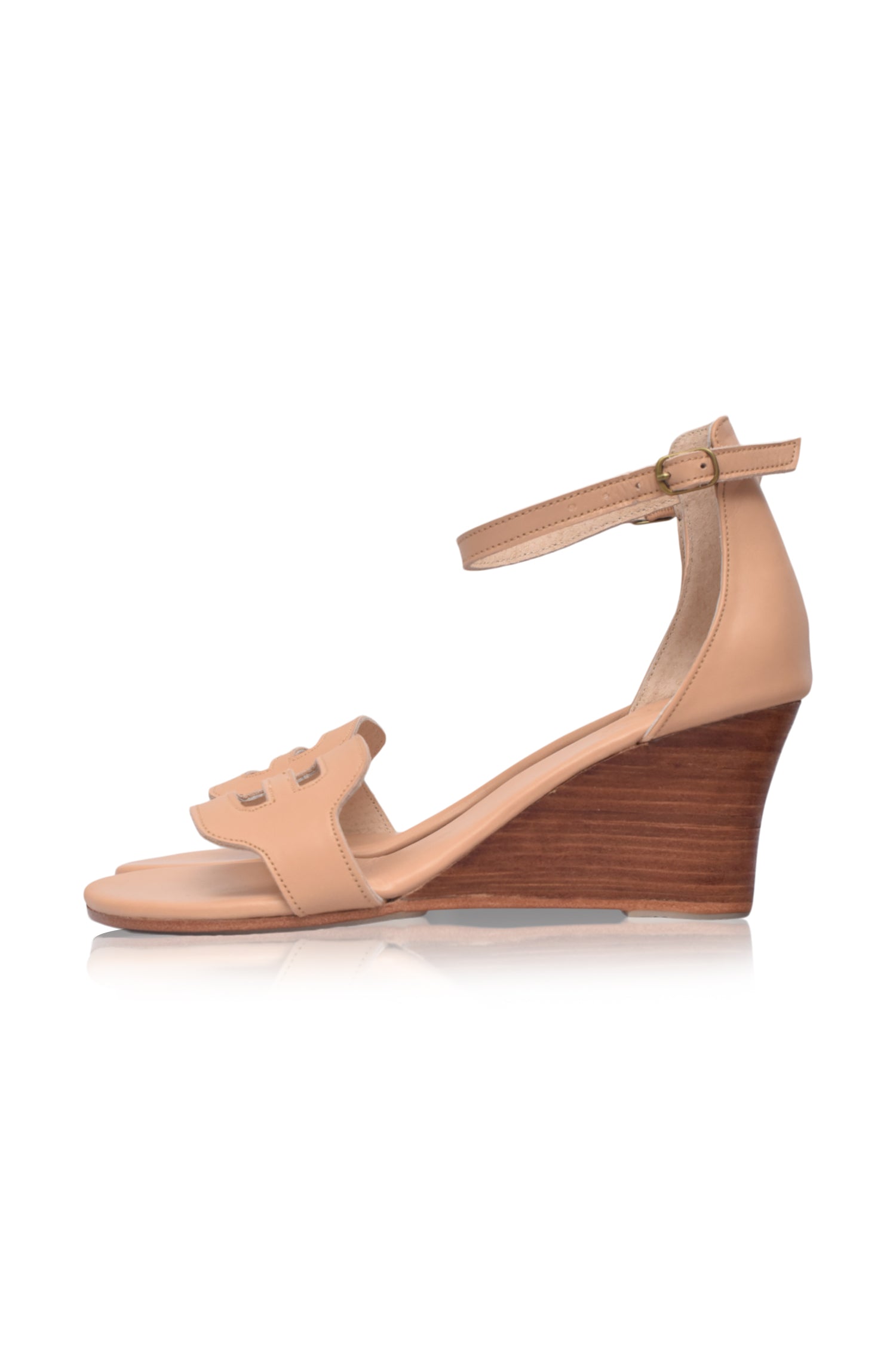 Como Wooden Wedge Sandals-6