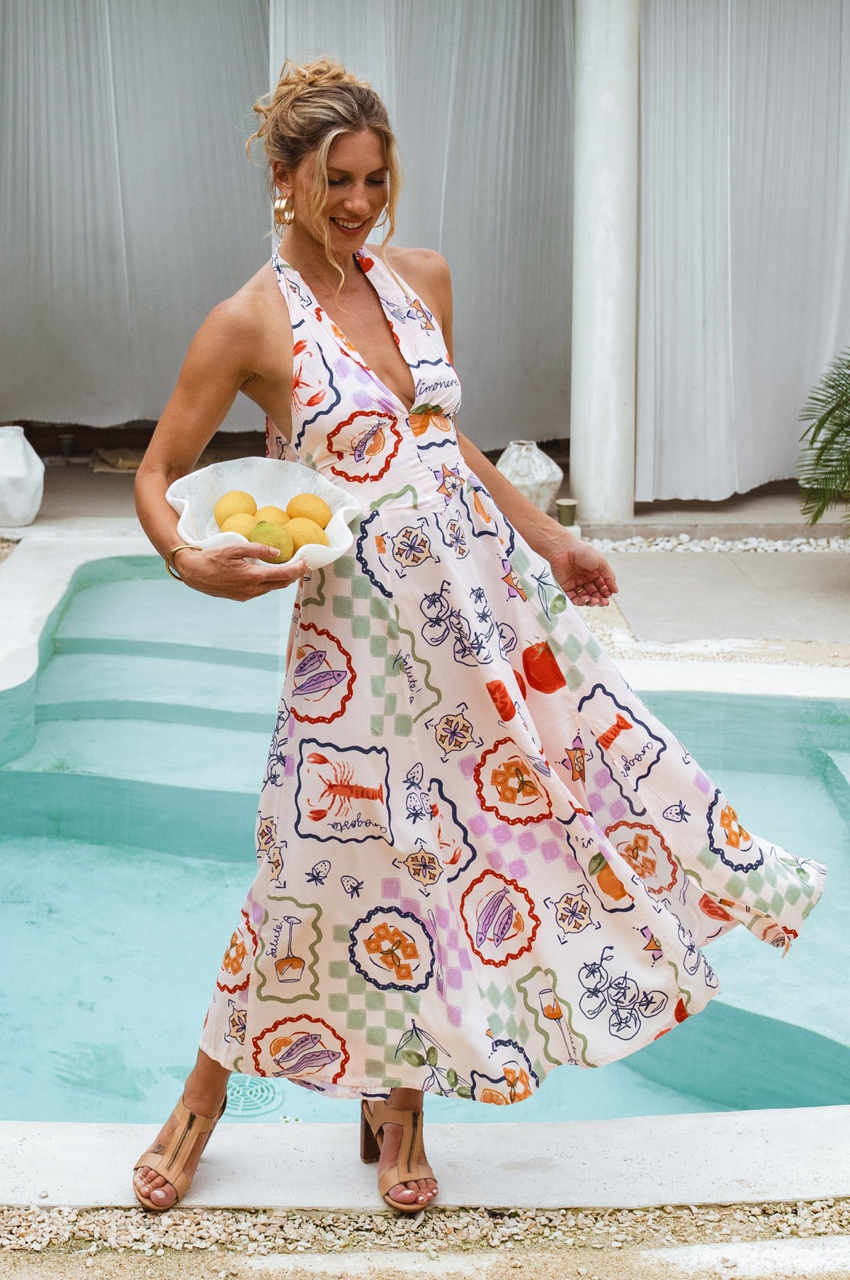 Costa Brava Halterneck Maxi Dress-0