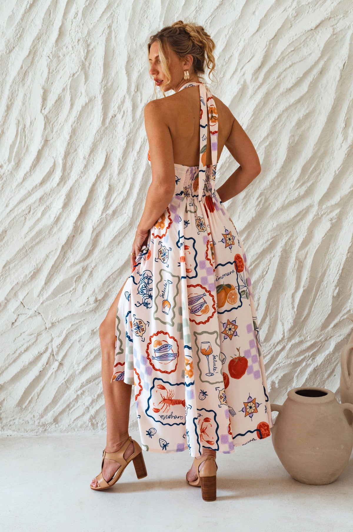 Costa Brava Halterneck Maxi Dress-2