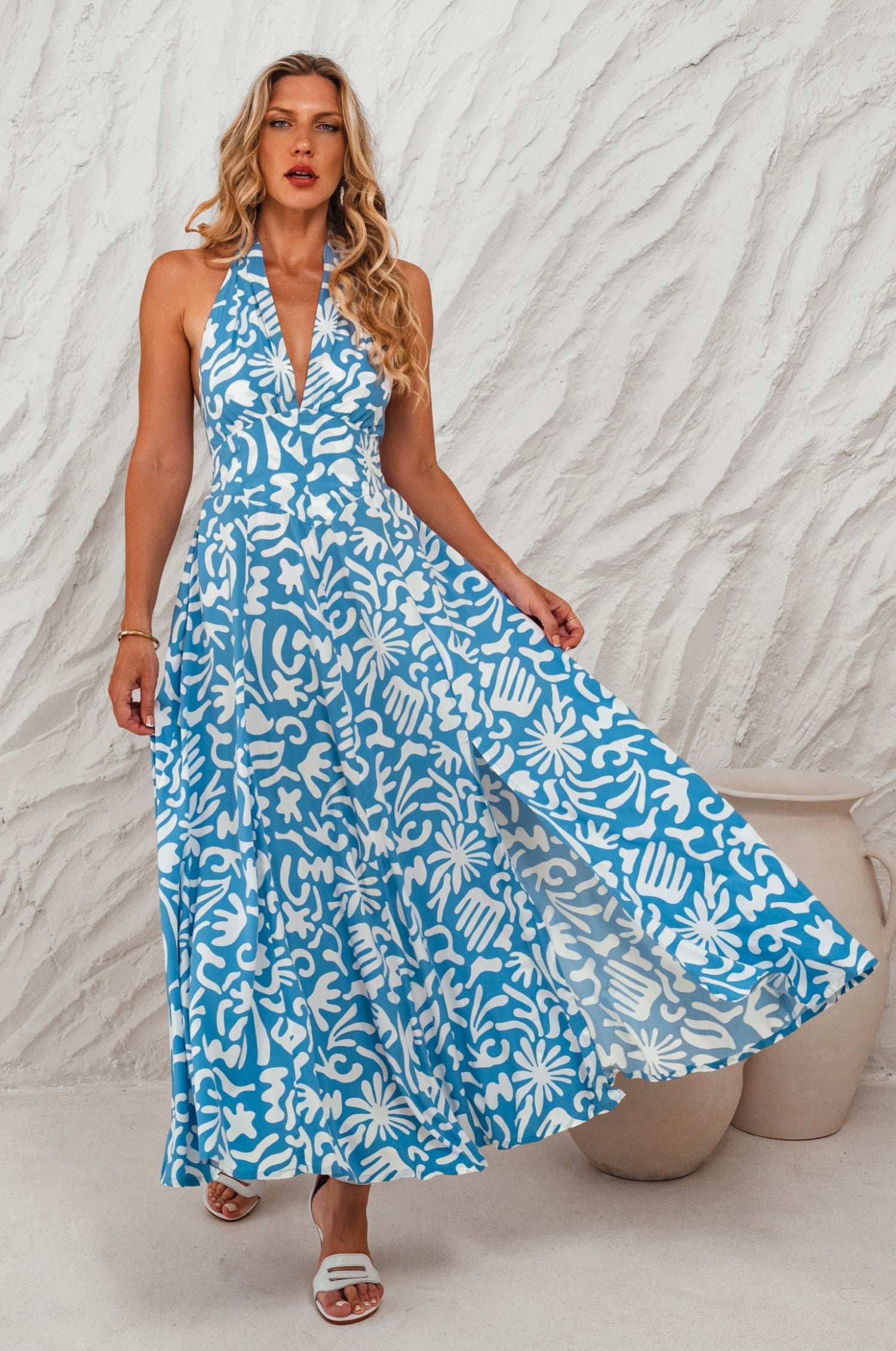Costa Brava Halterneck Maxi Dress-3