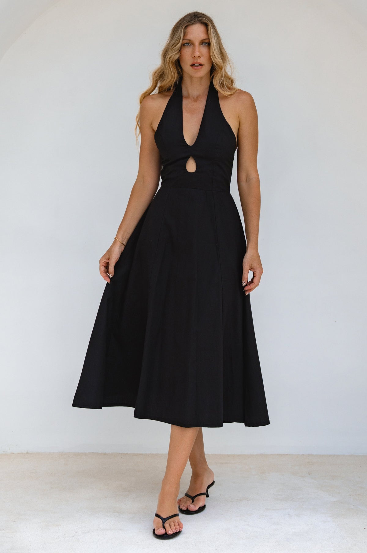 Costa Del Sol Halterneck Cotton Dress-0