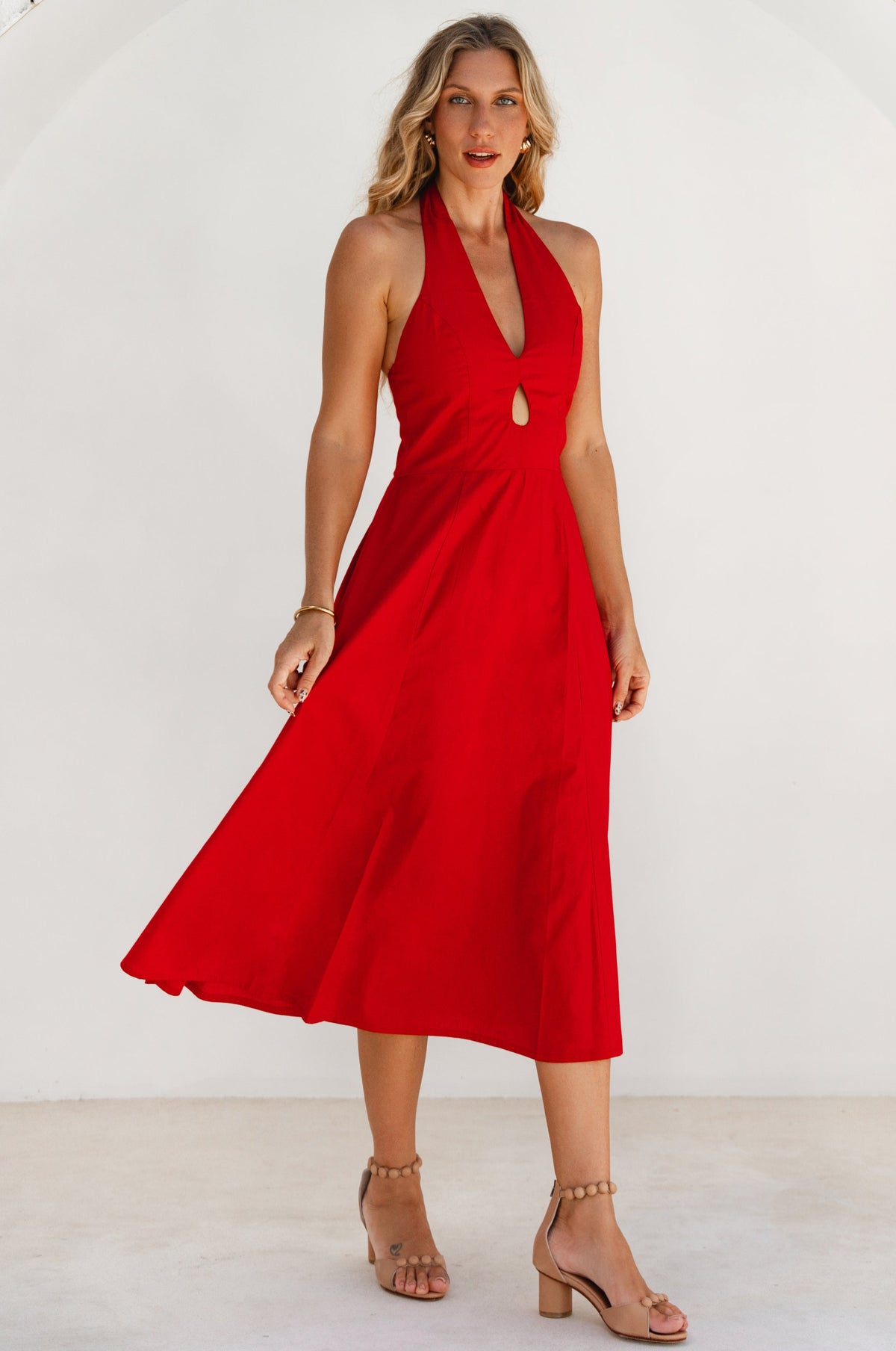Costa Del Sol Halterneck Cotton Dress-1
