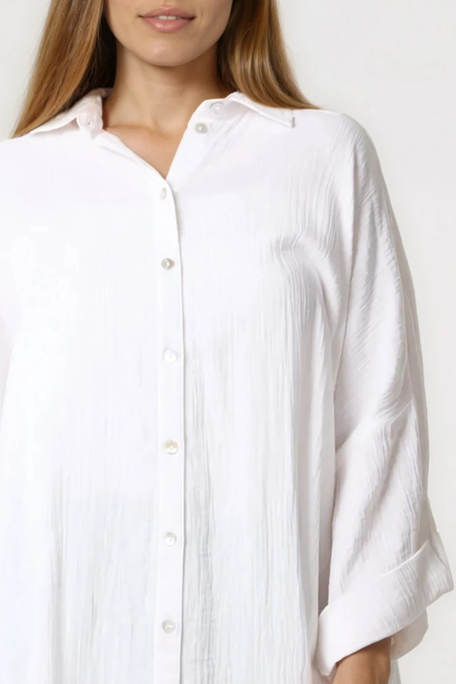 White Oversized Cotton Shirt-1