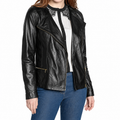 Women’s Soft Leather Motorcycle Jacket-0