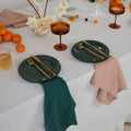 Peach & Green Linen Napkin Set-0