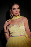 Lemon Yellow Gharara Set-0