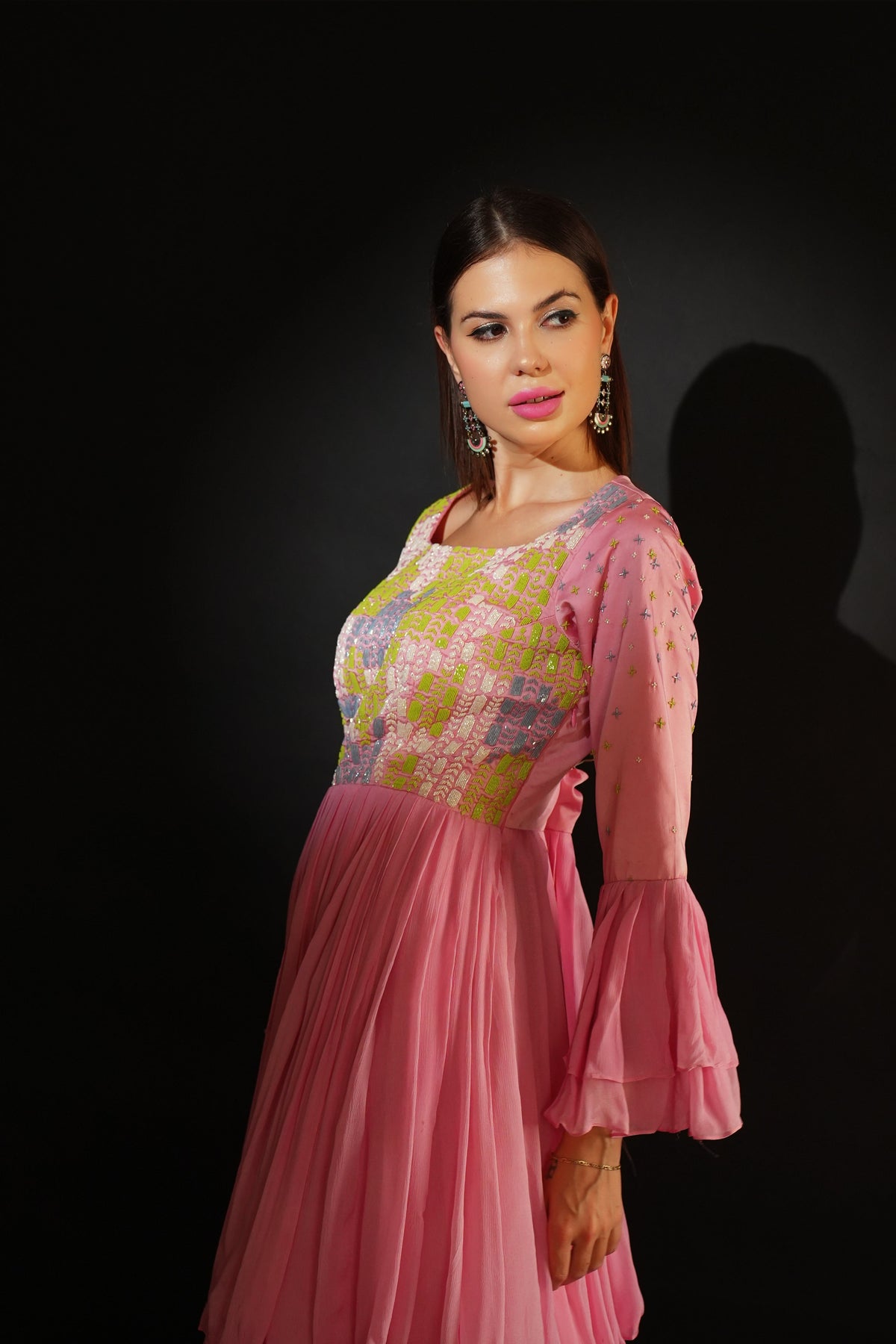 Pink Gharara Set-3