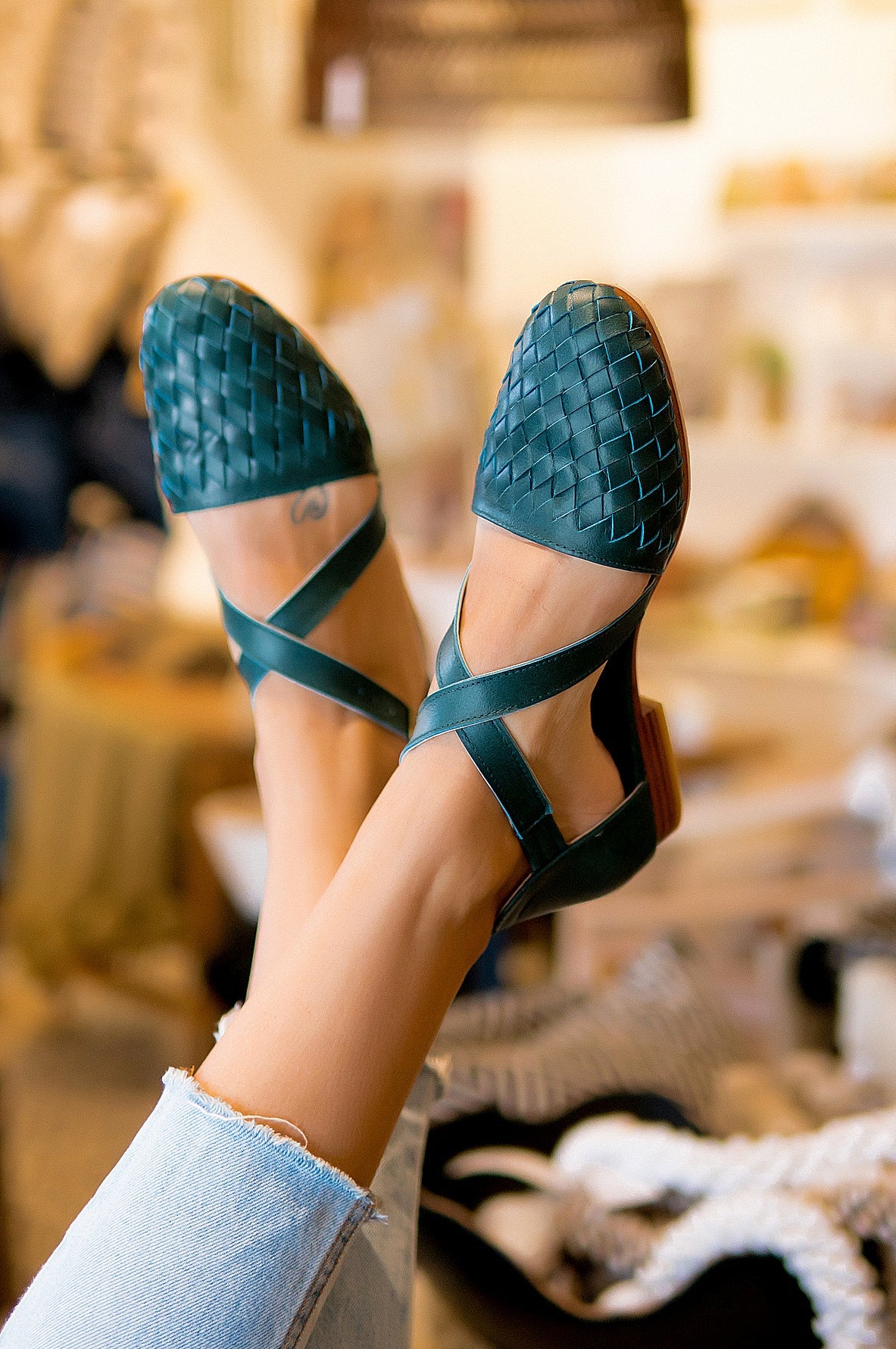Riviera Woven Leather Flats-0