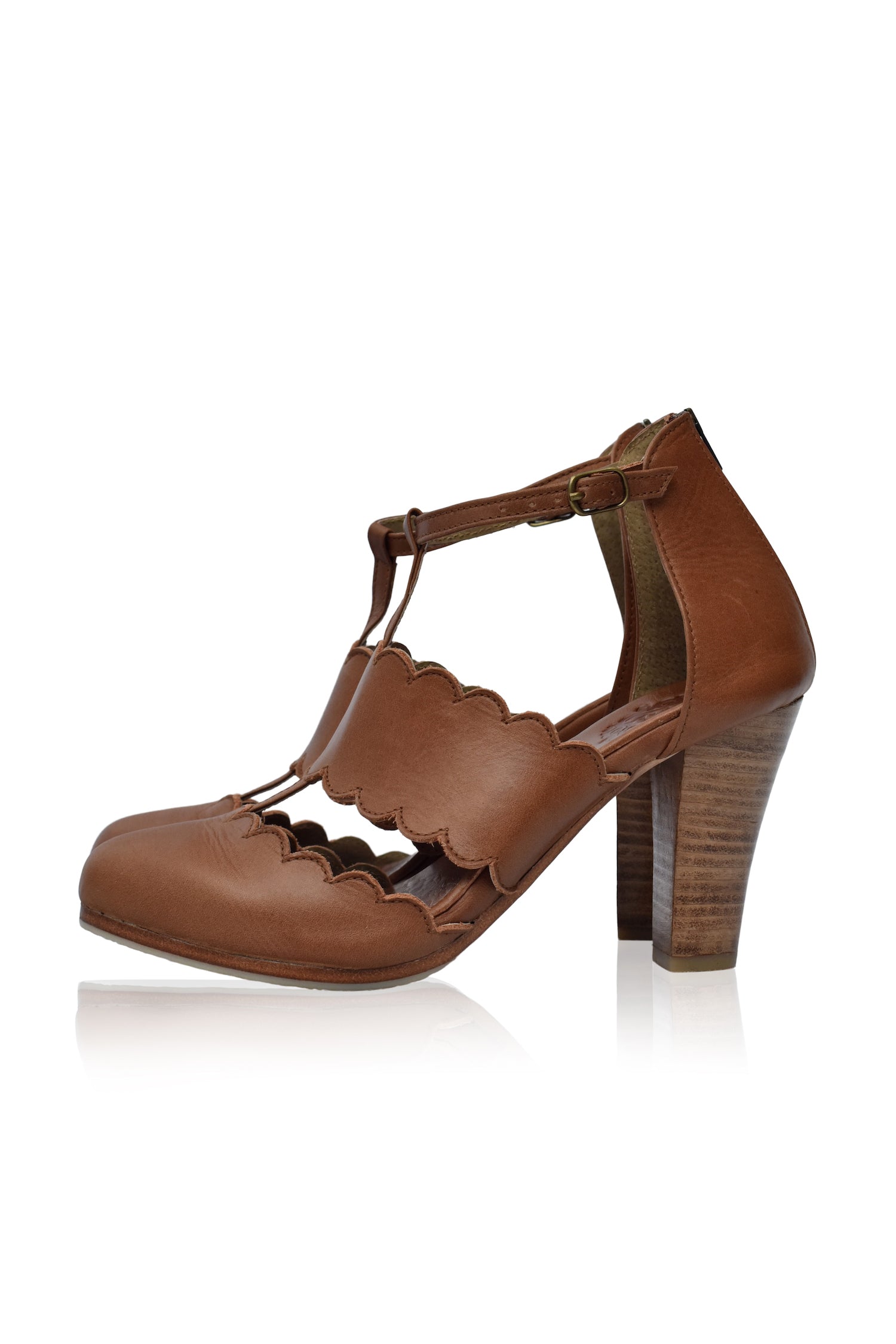 Incognito T-Strap Leather Heels-3